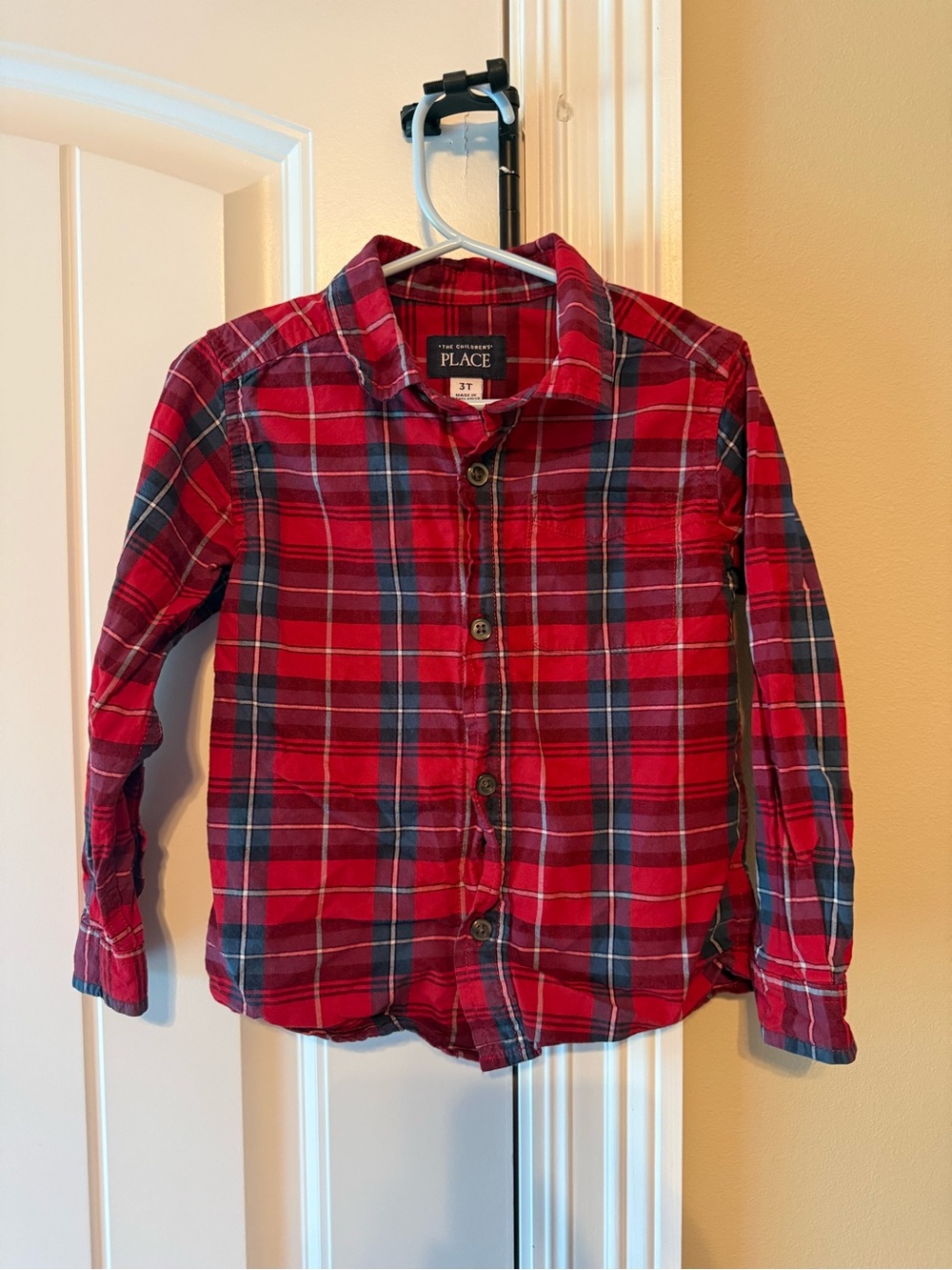 The Children's Place Red Plaid Button-Down Shirt
